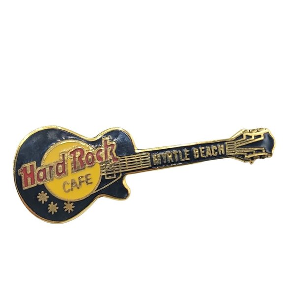 Hard Rock Cafe Myrtle Beach Gibson Black Guitar Pin - Picture 1 of 6